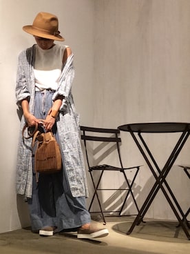 「BEAUTY&YOUTH UNITED ARROWS（ビューティーアンドユースユナイテッドアローズ）のアイテム（ショルダーバッグ）」を使った、Rieko  さん（レディース・161cm）の秋コーディネート