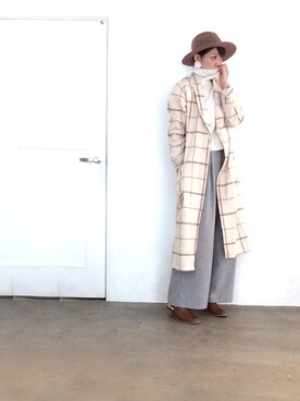 「ロングガウン」｜「アイテム（その他）」を使った、Rieko  さん（レディース・161cm）の冬コーディネート