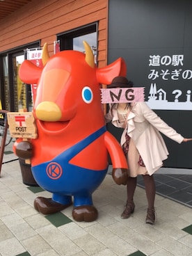 「axes femme（アクシーズファム）のアイテム（ブーティ）」を使った、やまなかみおるさん（レディース・162cm）の春コーディネート