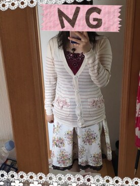 「axes femme（アクシーズファム）のアイテム（キャミソール）」を使った、やまなかみおるさん（レディース・162cm）の夏コーディネート