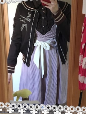 「axes femme（アクシーズファム）のアイテム（ブルゾン）」を使った、やまなかみおるさん（レディース・162cm）の秋コーディネート