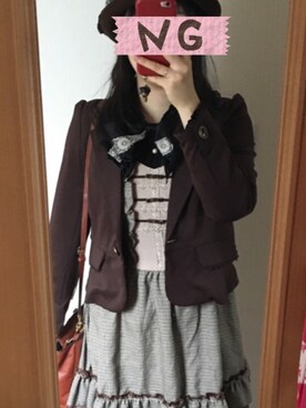 「axes femme（アクシーズファム）のアイテム（チュニック）」を使った、やまなかみおるさん（レディース・162cm）の秋コーディネート
