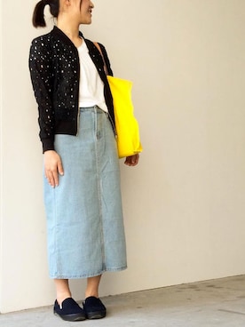 「ＡＮＤＪ（アンドジェイ）のアイテム」を使った、ちひろさん（レディース・154cm）の春コーディネート