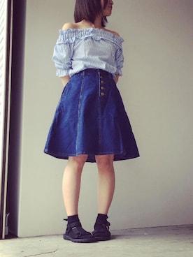 「ＡＮＤＪ（アンドジェイ）のアイテム」を使った、ちひろさん（レディース・154cm）の秋コーディネート