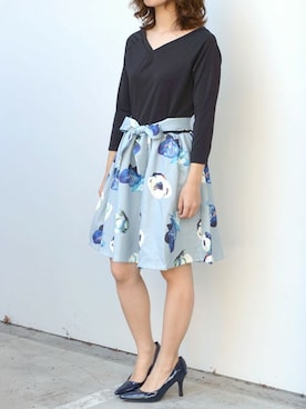 「ＡＮＤＪ（アンドジェイ）のアイテム」を使った、ちひろさん（レディース・154cm）の秋コーディネート