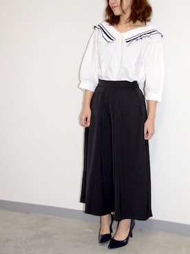 「ＡＮＤＪ（アンドジェイ）のアイテム」を使った、ちひろさん（レディース・154cm）の秋コーディネート