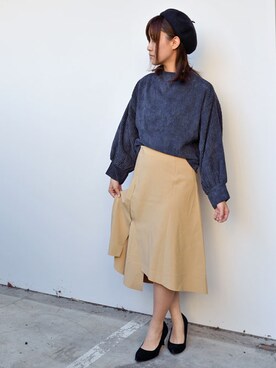 「ＡＮＤＪ（アンドジェイ）のアイテム」を使った、ちひろさん（レディース・154cm）の冬コーディネート