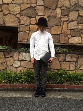 「Yves Saint Laurent（イヴサンローラン）のアイテム（クラッチバッグ）」を使った、sharuruさん（メンズ・165cm）の春コーディネート