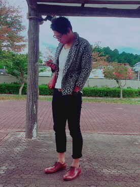 「URBAN RESEARCH（アーバンリサーチ）のアイテム（その他シューズ）」を使った、beeさん（メンズ・178cm）の秋コーディネート