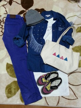 「Topper（トッパー）のアイテム」を使った、あっこさん（レディース・150cm）の秋コーディネート