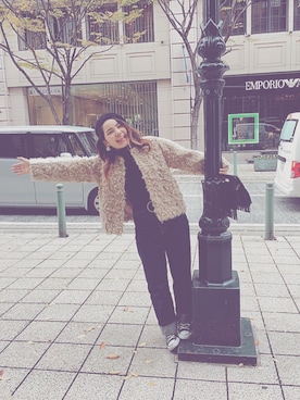 「goocy（グースィー）のアイテム（デニムパンツ）」を使った、yumさん（レディース・159cm）の秋コーディネート