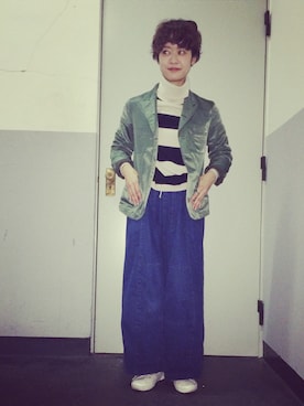 「BEAMS BOY（ビームスボーイ）のアイテム（テーラードジャケット）」を使った、maruyama ayakaさん（レディース・155cm）の秋コーディネート