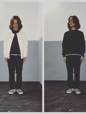 「HAVERSACK」｜「アイテム（スウェット）」を使った、maruyama ayakaさん（レディース・155cm）の冬コーディネート