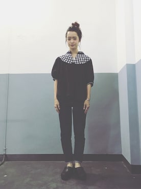 「trepied（トレピエ）のアイテム」を使った、maruyama ayakaさん（レディース・155cm）の春コーディネート