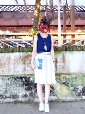 「initial（イニシャル）のアイテム（キャミソール）」を使った、Sze Mayさん（レディース・164cm）の春コーディネート