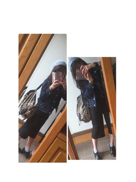 「CECIL McBEE（セシルマクビー）のアイテム（オールインワン・サロペット）」を使った、しおりんさん（レディース・159cm）の秋コーディネート