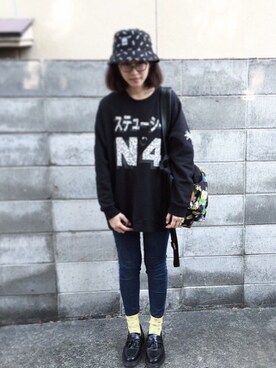 「JOYRICH」｜「アイテム（スウェット）」を使った、darikaさん（レディース・169cm）の春コーディネート