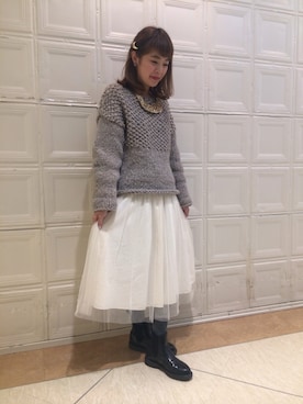 「アイテム（ドレスシューズ）」を使った、takita mikiさん（レディース・154cm）の冬コーディネート