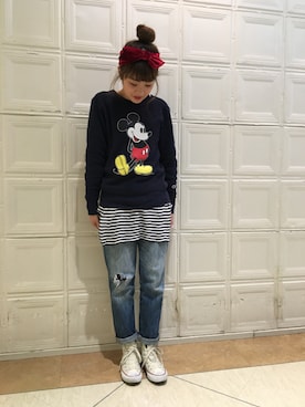 「アイテム（ヘアバンド）」を使った、takita mikiさん（レディース・154cm）の冬コーディネート