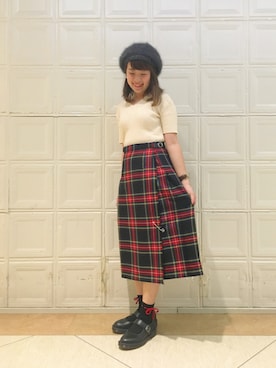 「RBS」｜「アイテム（ハンチング/ベレー帽）」を使った、takita mikiさん（レディース・154cm）の秋コーディネート