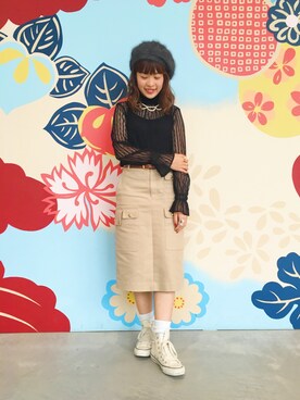 「RBS」｜「アイテム（ハンチング/ベレー帽）」を使った、takita mikiさん（レディース・154cm）の秋コーディネート