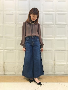 「アイテム（バレエシューズ）」を使った、takita mikiさん（レディース・154cm・20代）の秋コーディネート