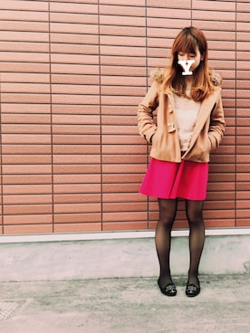 「Arnold Palmer（アーノルドパーマー）のアイテム（ダッフルコート）」を使った、yukiさん（レディース・161cm）の冬コーディネート