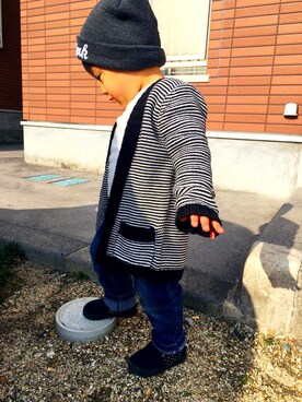 「キッスコーデ」｜「アイテム（ニットキャップ/ビーニー）」を使った、yukiさん（レディース・161cm）の冬コーディネート