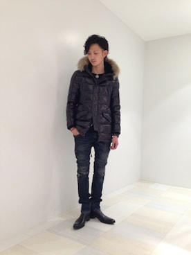 ホソダエイスケさん(メンズ・182cm)の冬コーディネート