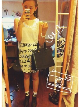 「H&M（エイチ・アンド・エム）のアイテム（タンクトップ、ホワイト系）」を使った、🌴Jenny🐢さん（レディース・158cm）の夏コーディネート