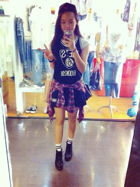 「NBA（エヌビーエー）のアイテム（スウェット、ブラック系）」を使った、🌴Jenny🐢さん（レディース・158cm）の夏コーディネート