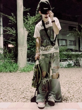 「Levi's」｜「アイテム（キャップ）」を使った、鬼澤駿天【boucle】さん（メンズ・172cm）の夏コーディネート