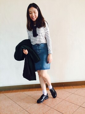 「grove（グローブ）のアイテム（その他アウター）」を使った、Hsin Yehさん（レディース・160cm）の秋コーディネート