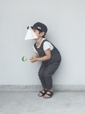 「Handmade（ハンドメイド）のアイテム（つなぎ/オールインワン）」を使った、R さん（キッズ・110cm）の夏コーディネート