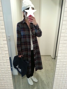 「JOURNAL STANDARD relume（ジャーナルスタンダード　レリューム）のアイテム（シャツワンピース）」を使った、shu3さん（レディース・162cm）の秋コーディネート