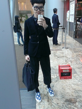 「blue」｜「アイテム（その他アウター）」を使った、Wayneさん（メンズ・178cm）の冬コーディネート