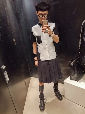 「Wagamamaplayground」｜「アイテム（パンツ）」を使った、Wayneさん（メンズ・178cm）の夏コーディネート