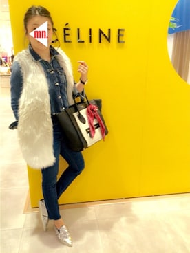 「デニム オン デニム」｜「アイテム（ハンドバッグ）」を使った、MN.さん（レディース・163cm）の春コーディネート