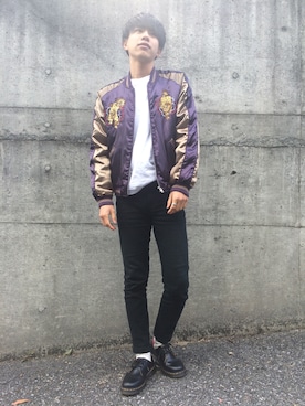 「EDWIN（エドウィン）のアイテム（スウェット）」を使った、アヤトさん（メンズ・173cm）の冬コーディネート