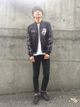 「EDWIN（エドウィン）のアイテム（スウェット）」を使った、アヤトさん（メンズ・173cm）の冬コーディネート