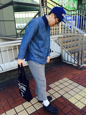 「MR.GENTLEMAN」｜「アイテム（その他シューズ）」を使った、じゃんぼさん（メンズ・174cm）の秋コーディネート