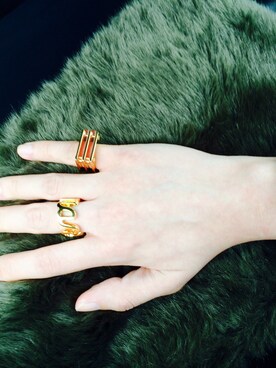 「Marc by Marc Jacobs（マークバイマークジェイコブス）のアイテム（リング）」を使った、popcorn さん（レディース・165cm）の冬コーディネート