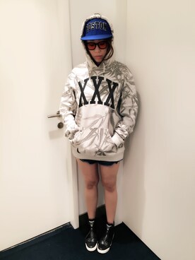 「Marc by Marc Jacobs（マークバイマークジェイコブス）のアイテム（スニーカー）」を使った、popcorn さん（レディース・165cm）の夏コーディネート