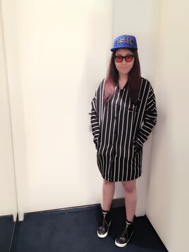 「Marc by Marc Jacobs（マークバイマークジェイコブス）のアイテム（スニーカー）」を使った、popcorn さん（レディース・165cm）の夏コーディネート