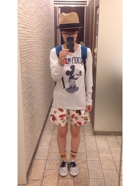 「ROLLING CRADLE（ローリングクレイドル）のアイテム（パンツ）」を使った、makoさん（レディース・154cm）の春コーディネート