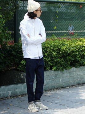 「summer」｜「アイテム（ライダースジャケット）」を使った、陈百万さん（メンズ・175cm）の夏コーディネート