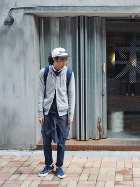 「NIKE ACG（ナイキエィシージー）のアイテム（ジャケット/アウター）」を使った、陈百万さん（メンズ・174cm）の冬コーディネート