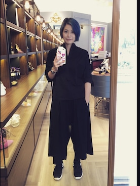 「Yohji Yamamoto（ヨウジヤマモト）のアイテム（チノパンツ）」を使った、Joycechangさん（レディース・163cm）の春コーディネート