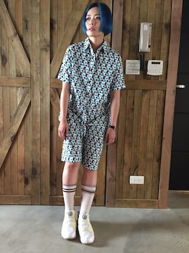 「Peter Jensen（ピーターイェンセン）のアイテム（つなぎ/オールインワン）」を使った、Joycechangさん（レディース・163cm）の秋コーディネート