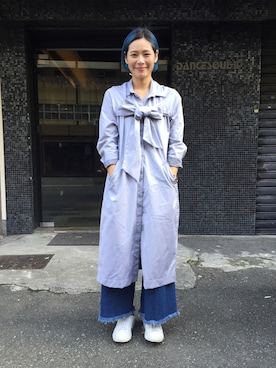 「asos（エイソス）のアイテム（ピーコート）」を使った、Joycechangさん（レディース・163cm）の秋コーディネート